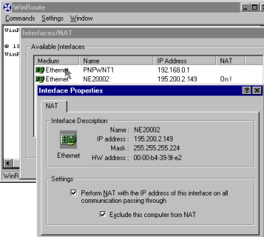 Mise en route du routage NAT