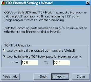 Configuration d'ICQ